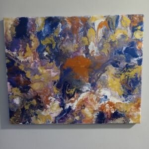 Acrylic abstract canvas painting